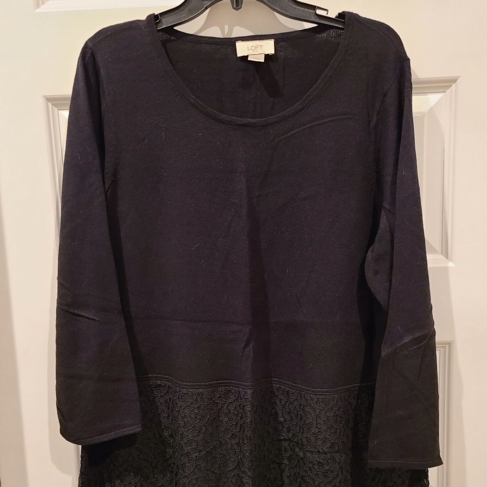 Loft black Sweater Top